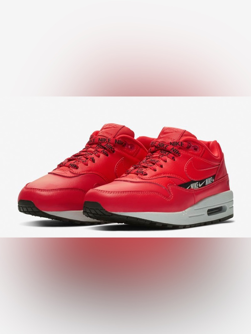 Nike Red Low-Top Athletic Sneakers with White Midsole